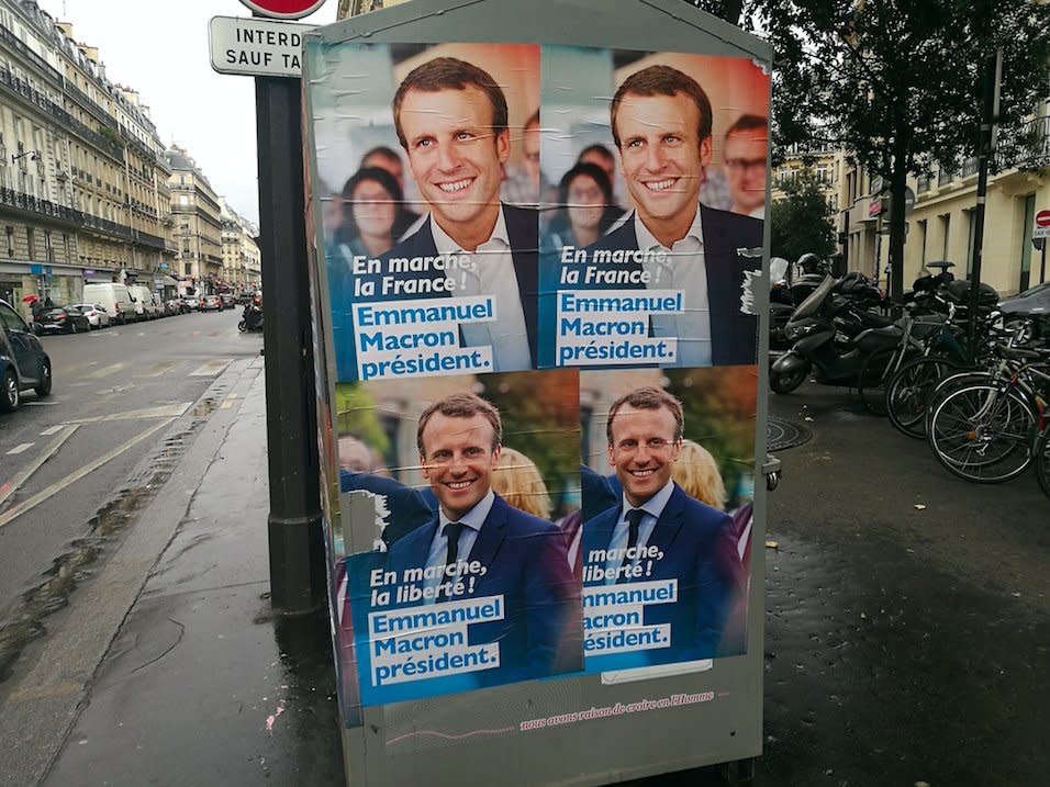 Posters of Emmanuel Macron