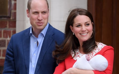 The Duke and Duchess of Cambridge with their newborn - Credit: David Fisher/REX/Shutterstock