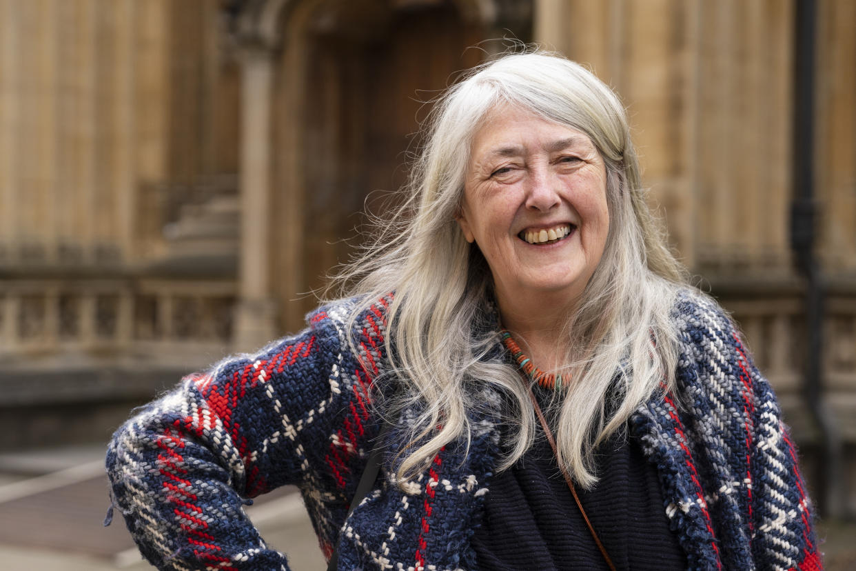 Mary Beard, writer and feminist, at the Oxford Literary Festival 2019 on April 3, 2019 in Oxford, England. (Photo by David Levenson/Getty Images)