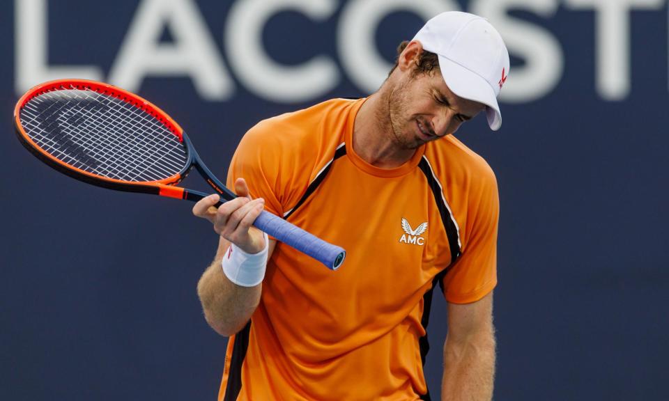 <span>Andy Murray suffered his most significant injury since 2019 in his dramatic 5-7, 7-5, 7-6 (5) loss to Tomas Machac at the Miami Open.</span><span>Photograph: Frey/TPN/Getty Images</span>