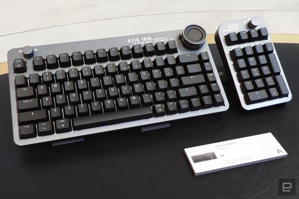 Images of the AZIO Iris prototype keyboard from Computex 2019