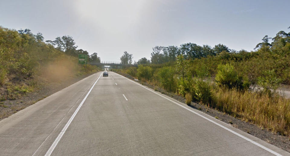 The man was found on the Pacific Highway at Barraganyatti. Source: Google Maps