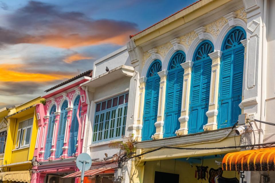 The vibrant architecture of Phuket Old Town (Getty)