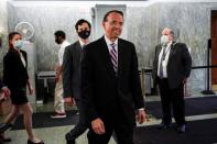 Rod Rosenstein arrives to testify about the 2016 Trump campaign contacts with Russia in Washington