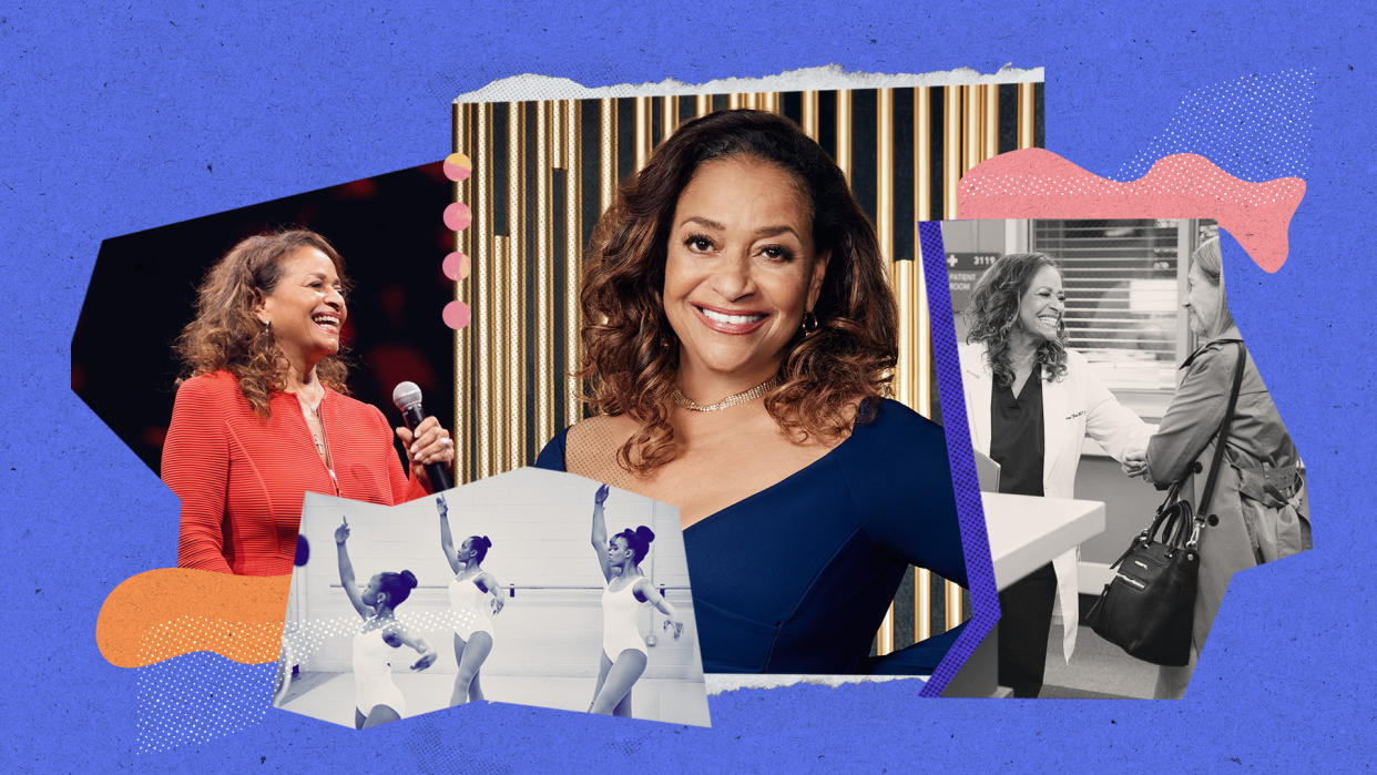 Debbie Allen speaks to Yahoo Entertainment about her storied career. (Illustration: Aisha Yousaf/Photos: Getty Images)