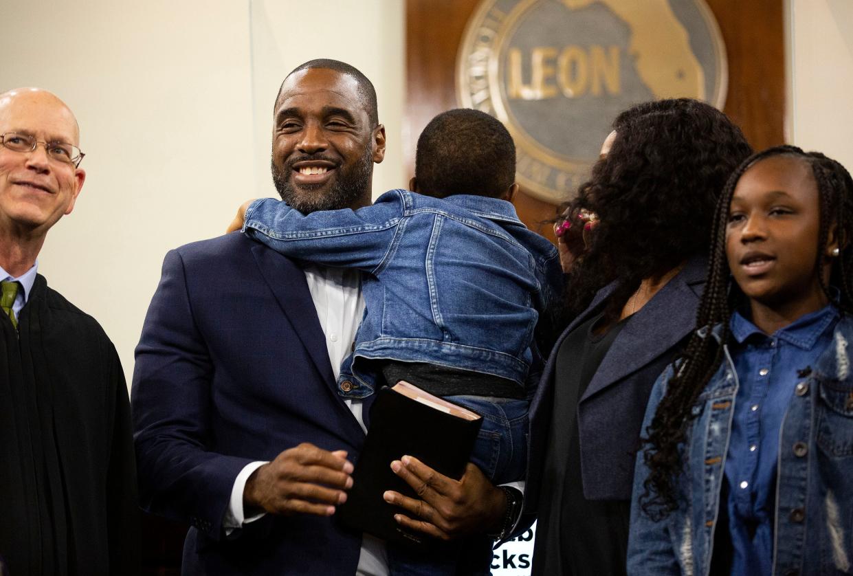 Leon County Commissioner Nick Maddox takes his oath of office on Tuesday, Nov. 22, 2022 in Tallahassee, Fla. 