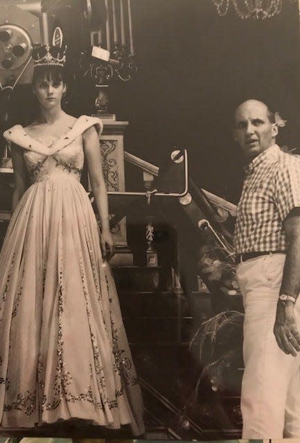 Charles S. Dubin with Lesley Ann Warren as Cinderella, around 1965, in New York City.