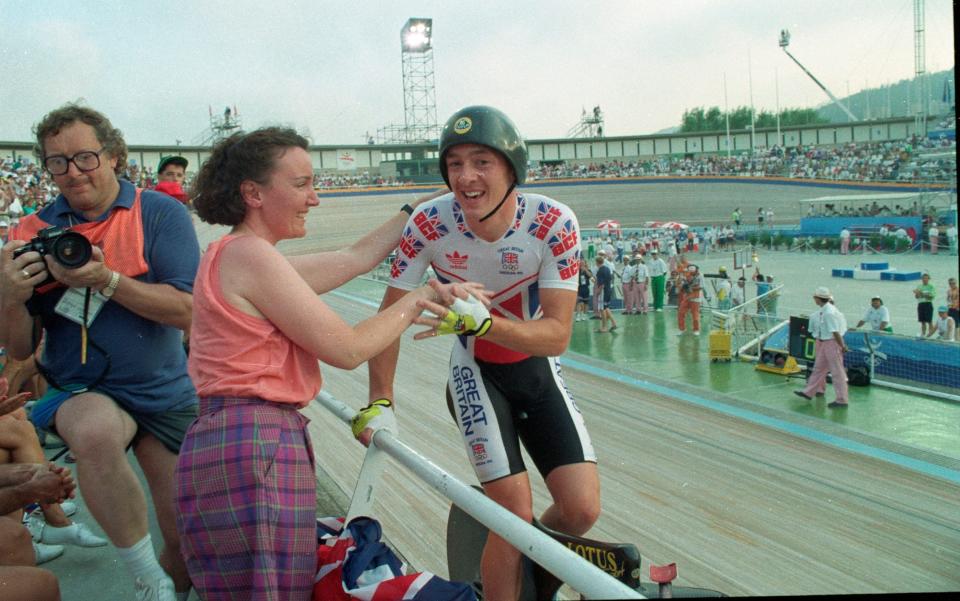  Olympic Games 1992 Spain - Cycling Chris Boardman racing cyclist who won the individual pursuit gold medal at the 1992 Summer Olympics - Russell Cheyne/ The Telegraph