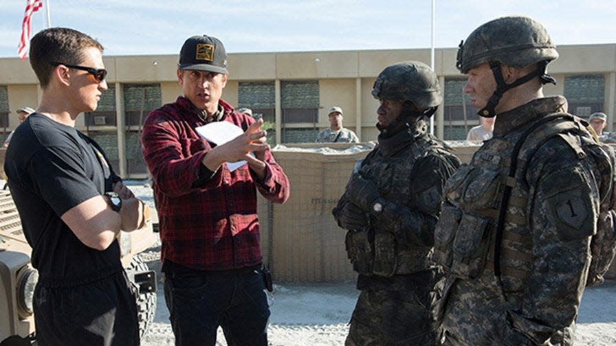 Jason Hall on the set of Thank You for Your Service photo Universal Pictures