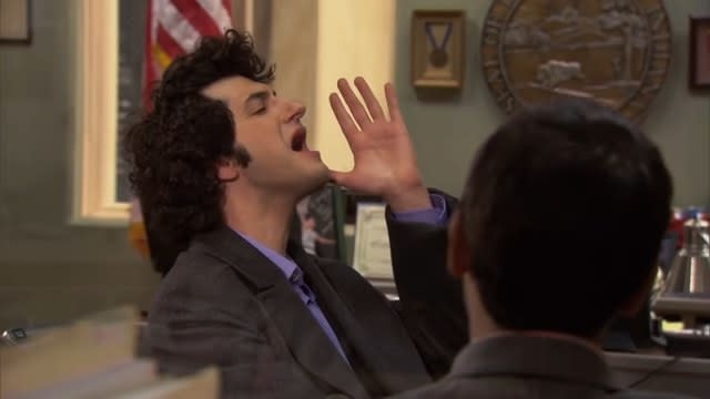 Jean-Ralphio singing to Tom in "Parks and Recreation"