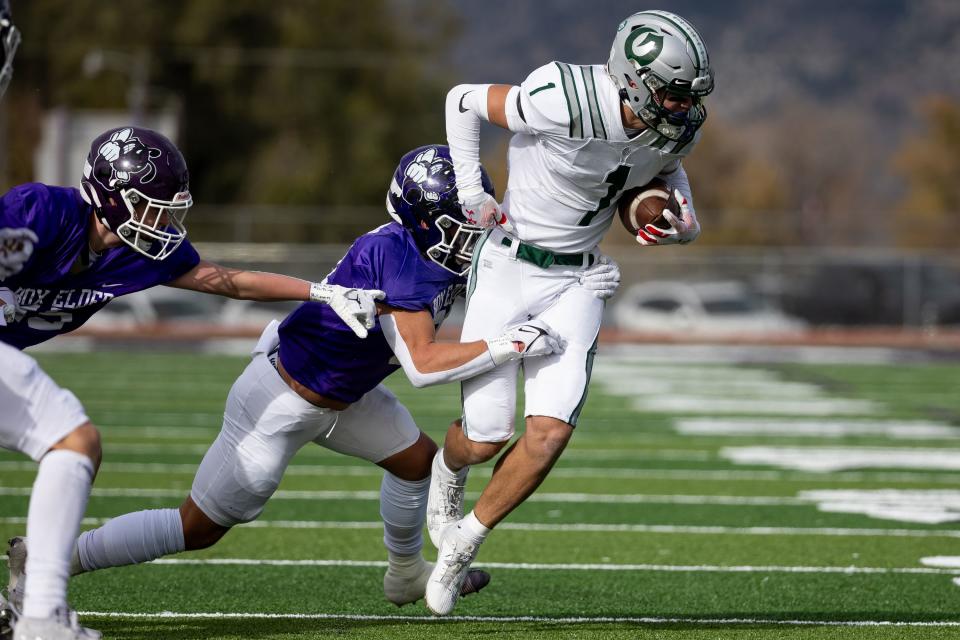 Box Elder hosts Olympus in a 5A quarterfinal high school football game in Brigham City on Friday, Nov. 3, 2023. | Spenser Heaps, Deseret News