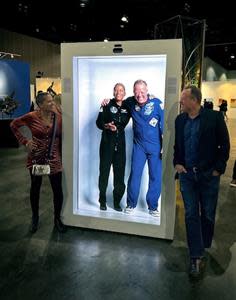 The two astronauts were the first to ever appear as PORTL holograms. "Seeing myself in the PORTL, I felt as if I was beaming up to the Startship Enterprise," said Garan.