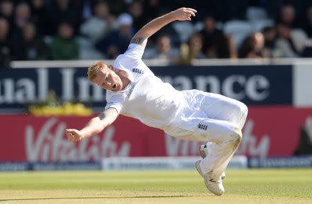 Cricket - England v New Zealand - Investec Test Series Second Test - Headingley - 29/5/15 England's Ben Stokes fails to stop a shot from New Zealand's Luke Ronchi (not pictured) Action Images via Reuters / Philip Brown