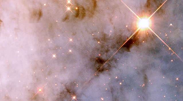 A view from the NASA Hubble Space Telescope of just a portion of the entire Carina Nebula, home to Eta Carinae. Photo: NASA, Getty.