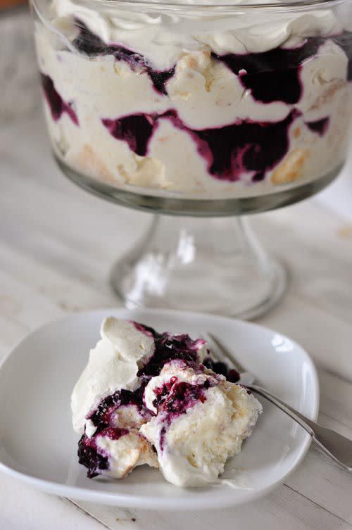 Blueberry and Cream Angel Dessert