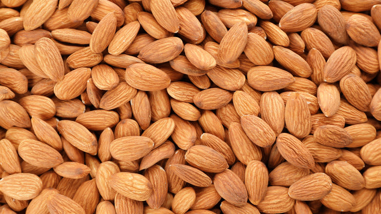 Almonds in a pile