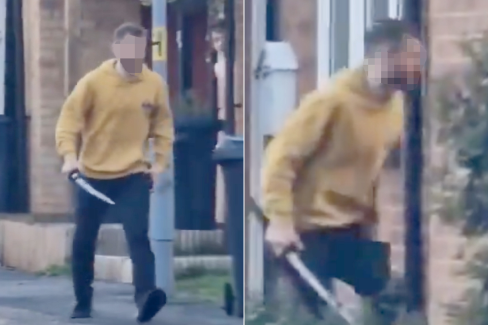 The attacker in Hainault this morning (@ell_pht/Twitter)
