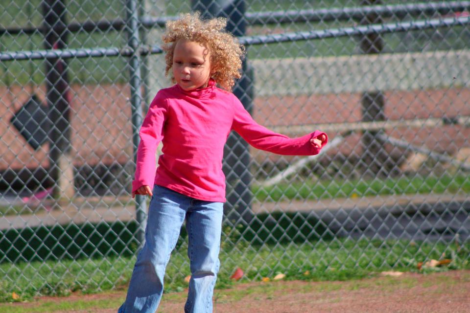 This undated photo provided by Jimmy Hoffmeyer shows his daughter Jurnee Hoffmeyer, 7, before a classmate and a teacher cut her hair on separate occasions. (Jimmy Hoffmeyer via AP)