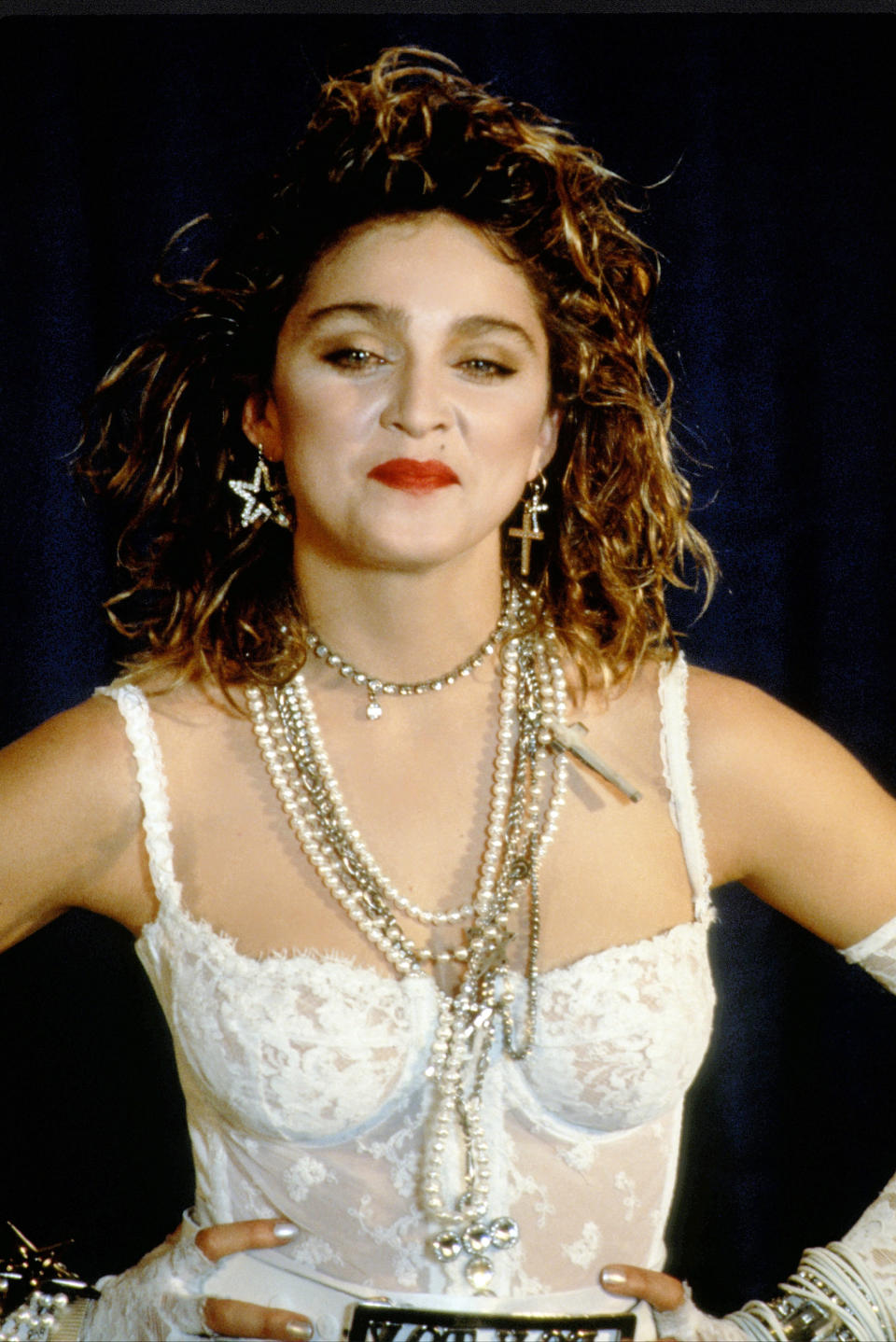 Madonna poses as she attends the MTV Video Awards in September 1984