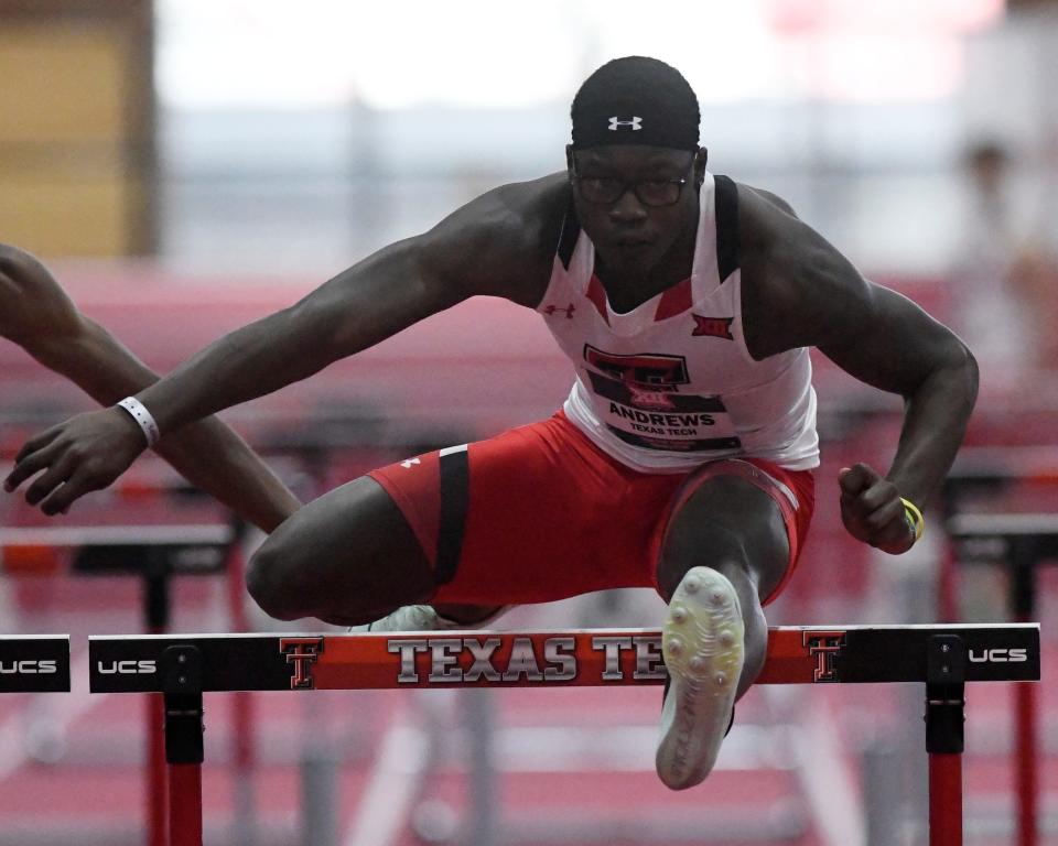 Texas Tech freshman Antoine Andrews is ranked No. 4 in the 60-meter hurdles going into the NCAA indoor track and field championships.