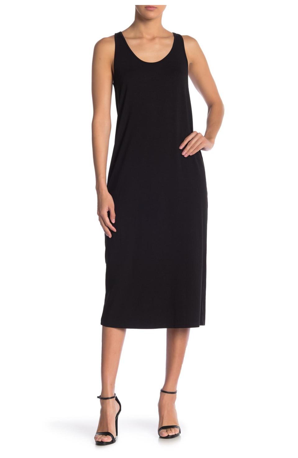 <h2>Philosophy Cashmere Midi Tank Dress</h2><br><strong>The Hype:</strong> 4.4 out of 5 stars; 352 reviews <br><br>You really can't go wrong with a simple black tank dress — especially one that's always under $20. This style has hundreds of glowing reviews from shoppers who are all about its versatility and non-clingy fit. "The sale price may give you pause, but you’d be missing out, I cannot believe how perfect this dress is for summer fun," writes a reviewer. "I usually only wear the color black, but I bought four out of six colors. The fabric has body so that it drapes and doesn’t cling. The scoop neck is in the right position for someone who doesn’t want too much cleavage showing. A perfect day to evening dress."<br><br><strong>Philosophy Cashmere</strong> Scoop Neck Midi Tank Dress, $, available at <a href="https://go.skimresources.com/?id=30283X879131&url=https%3A%2F%2Fwww.nordstromrack.com%2Fs%2Fphilosophy-cashmere-scoop-neck-midi-tank-dress%2F6044409" rel="nofollow noopener" target="_blank" data-ylk="slk:Nordstrom Rack" class="link ">Nordstrom Rack</a>