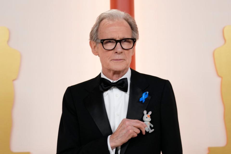 Bill Nighy’s mysterious bunny figure (Ashley Landis/Invision/AP)