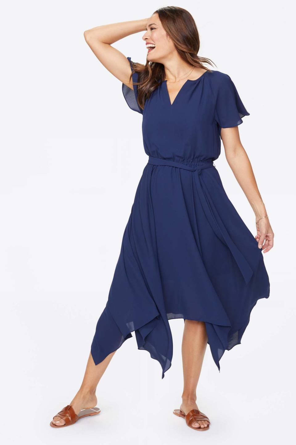 Handkerchief Hem Dress. Image via NYDJ.