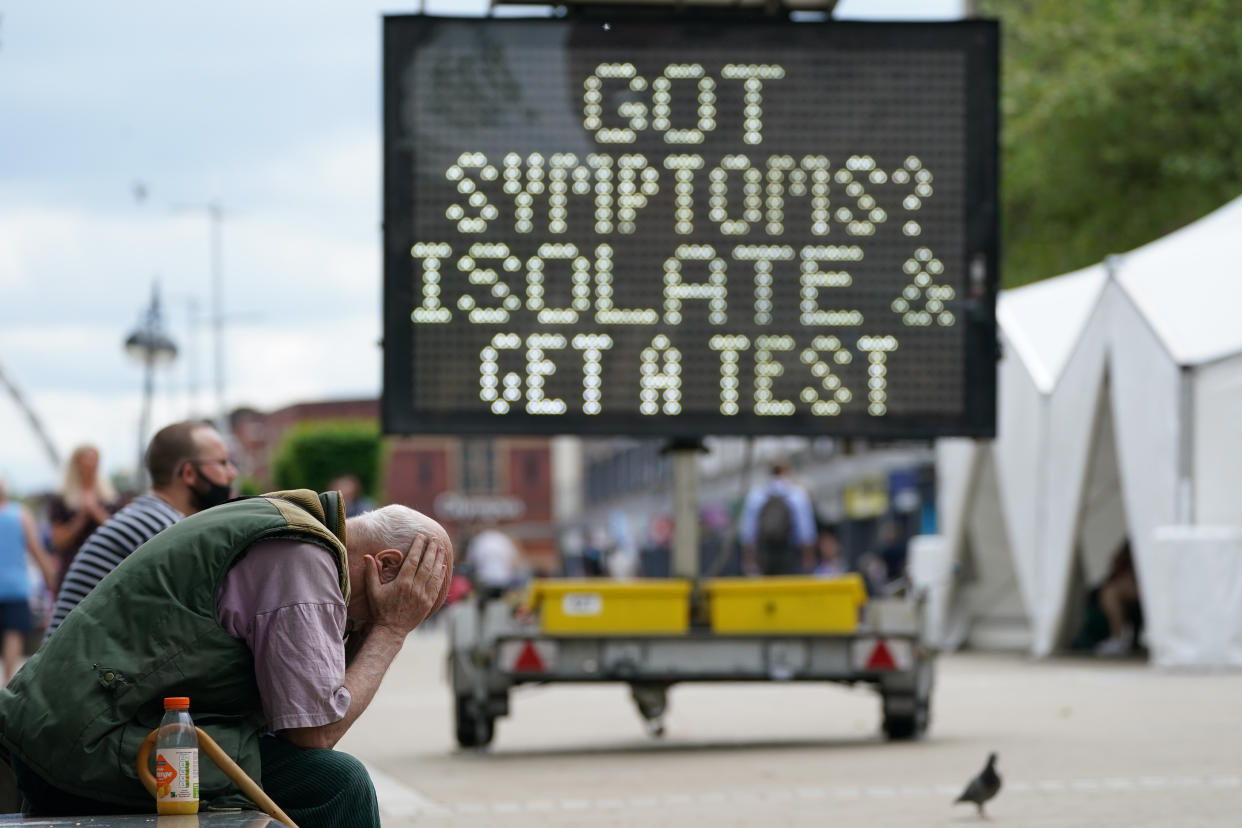 A mobile COVID-19 vaccination centre in Bolton, which has been one of the Delta variant hotspots. Prof Neil Ferguson has said the UK is facing a 'substantial third wave'. (PA)