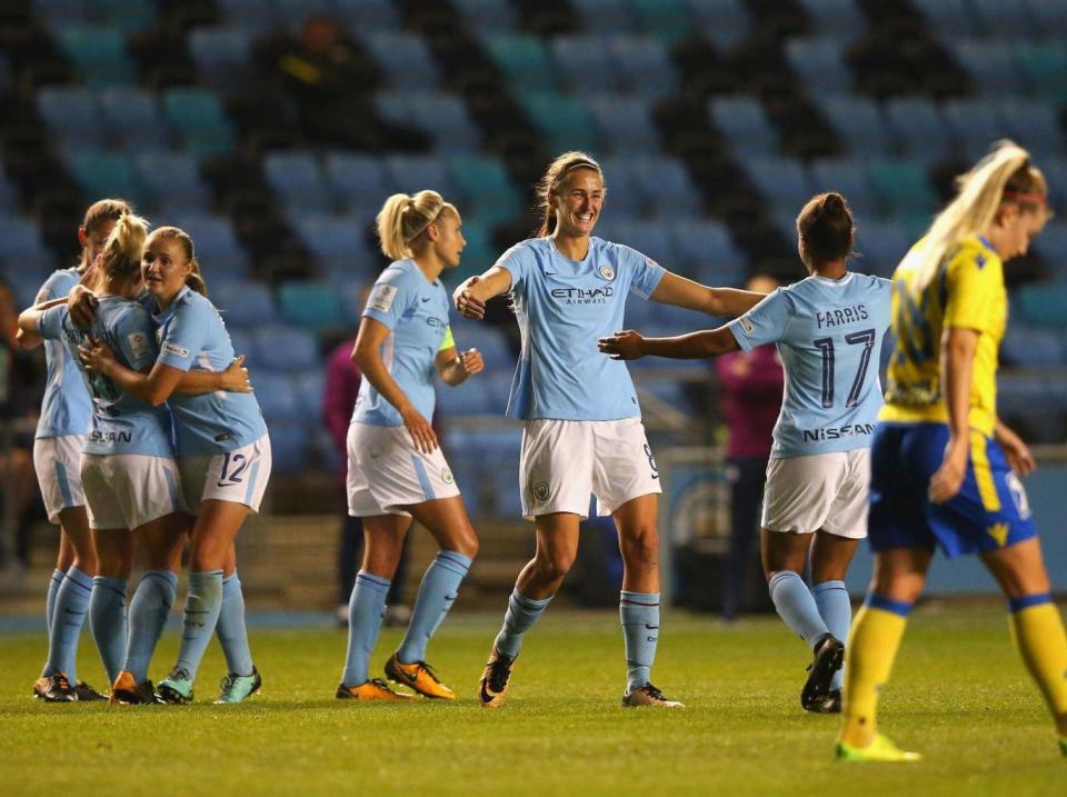 Manchester City face Swedish champions Linkoping in the last eight (Getty)