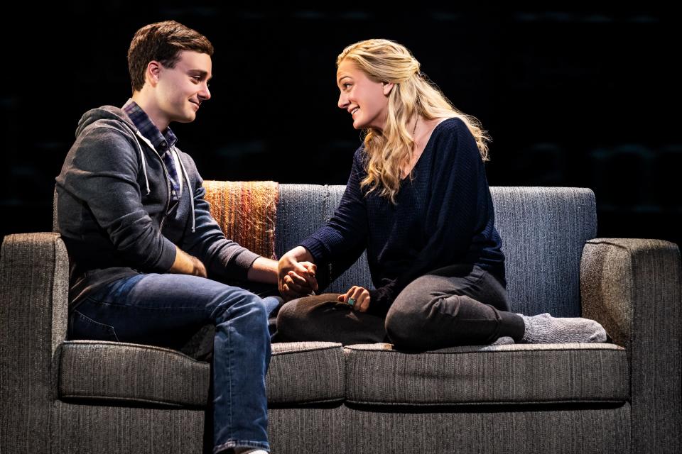 Stephen Christopher Anthony stars as Evan Hansen and Jessica E. Sherman plays Heidi Hansen in the national tour production of the Tony-winning musical "Dear Evan Hansen."