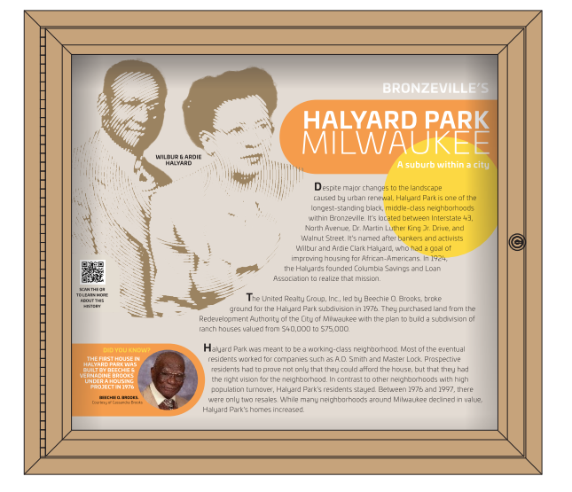 One of the historical markers created for King Drive pays tribute to Halyard Park, a Black enclave once known as a "suburb within a city."