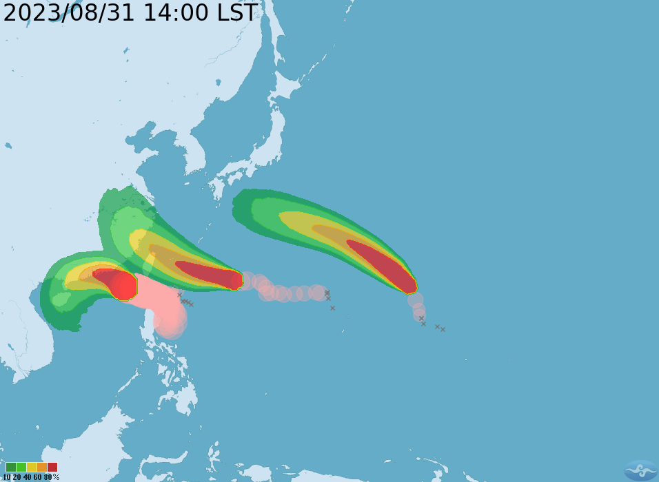 海葵颱風持續增強中。（翻攝自氣象局）