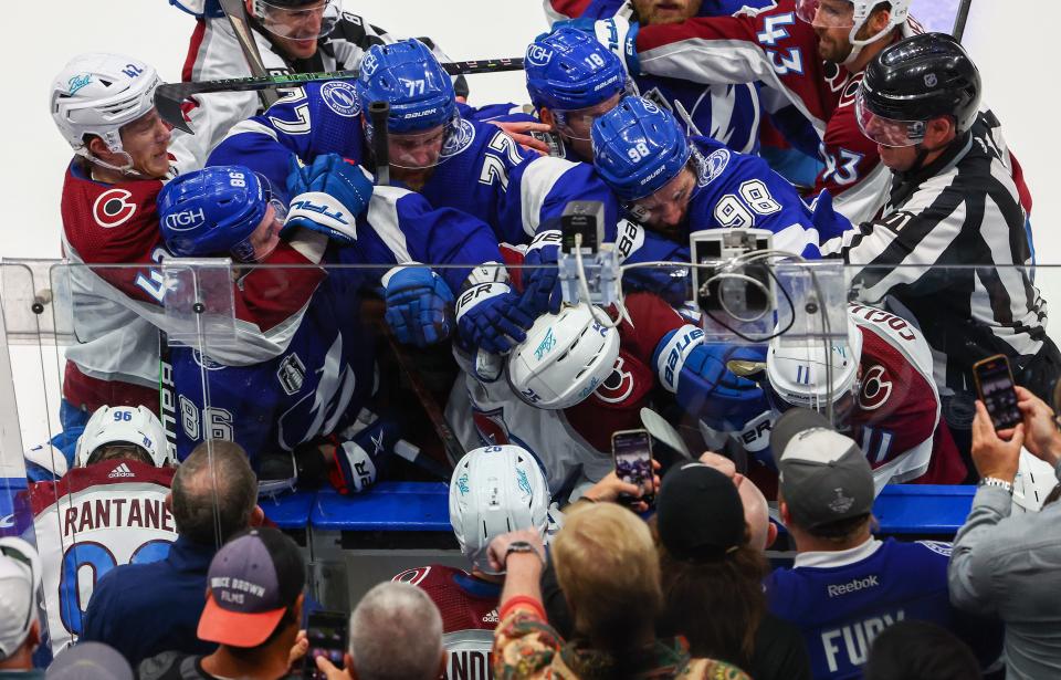 The Tampa Bay Lightning and Colorado Avalanche go at each other.