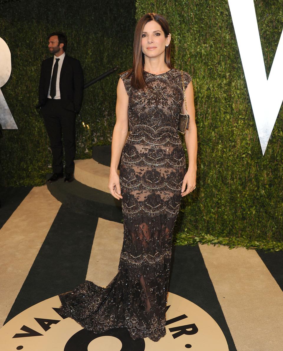 Actress Sandra Bullock attends the 2013 Vanity Fair Oscar party
