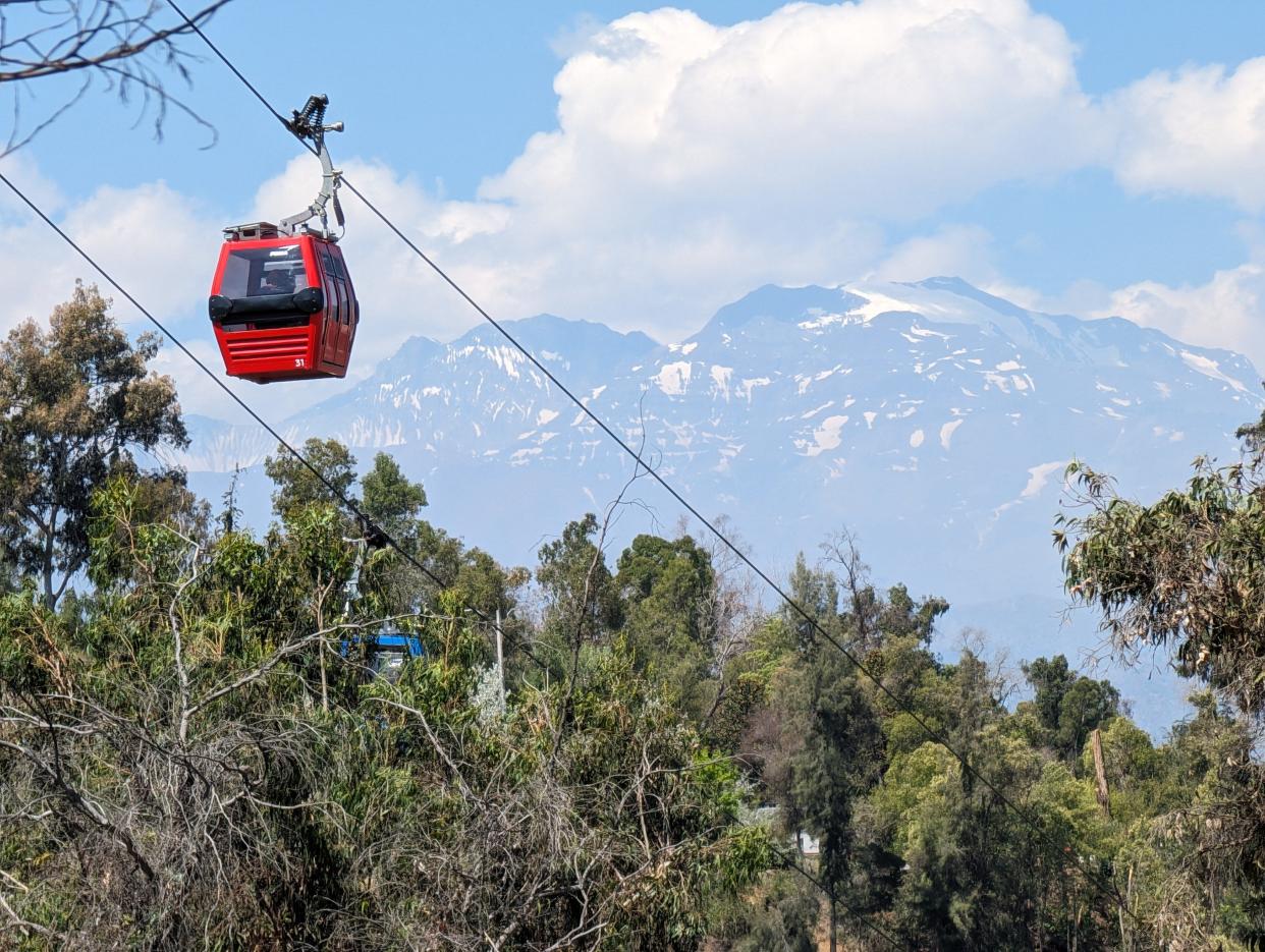 A view of the Andes mountains from Santiago, Chile, in late December.