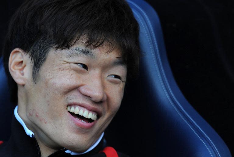 Manchester United's South Korean midfielder Park Ji-Sung, seen sitting on the substitutes bench before an English Premier League match at The Reebok Stadium in Bolton, north-west England, on September 10, 2011