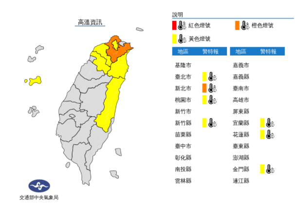 快新聞／炎熱高溫！對流雲系發展旺「2地區」大雨特報　颱風「烟花」22日接近北部海面