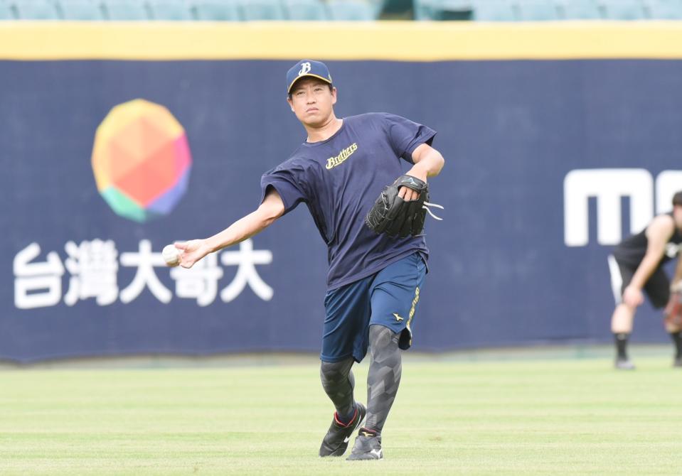 今日升上一軍的牧田和久。（特約攝影／陳俊杰攝）