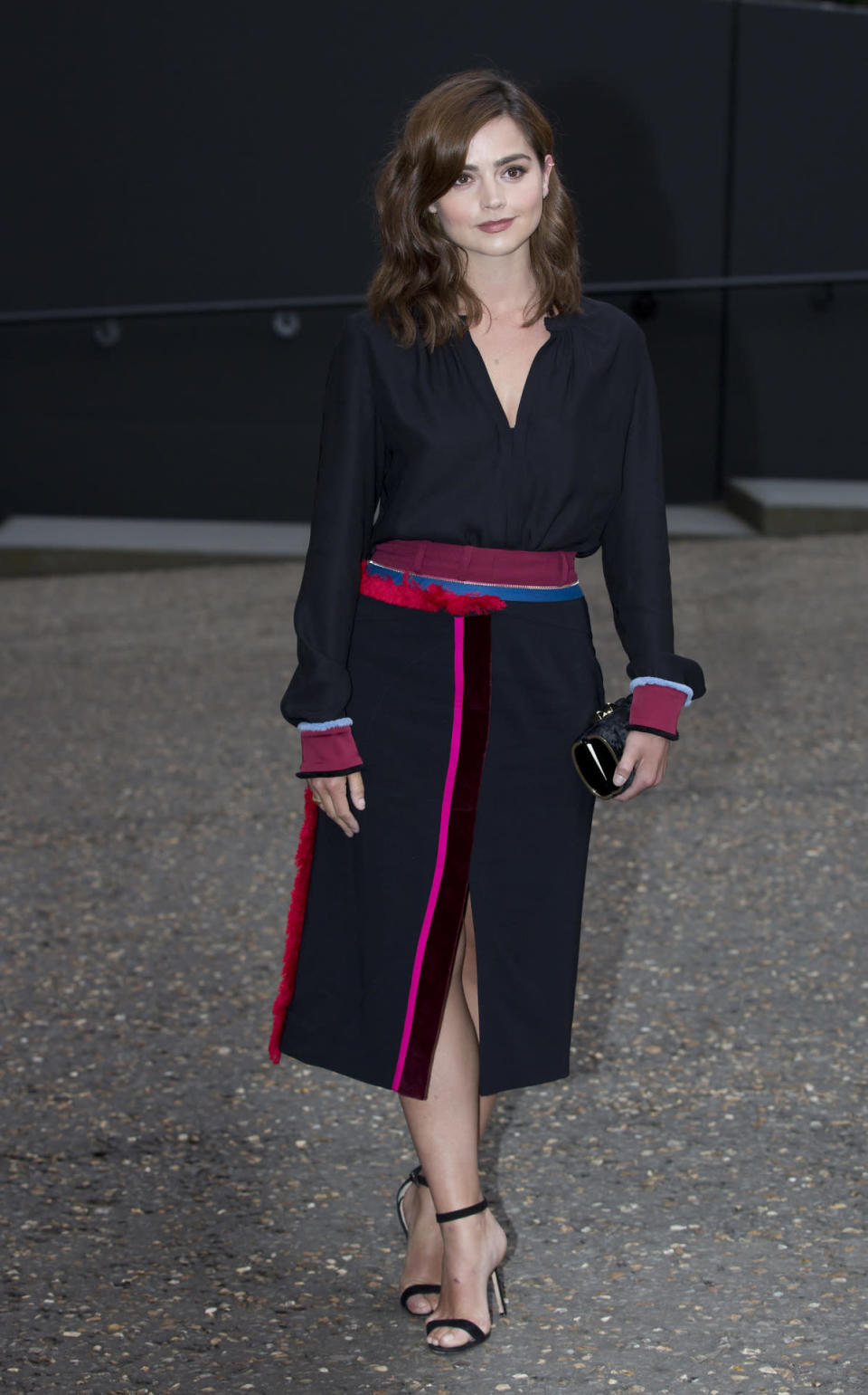 <p>Wearing a wrap skirt at the new Tate Modern opening. <i>[Photo: PA Images]</i></p>