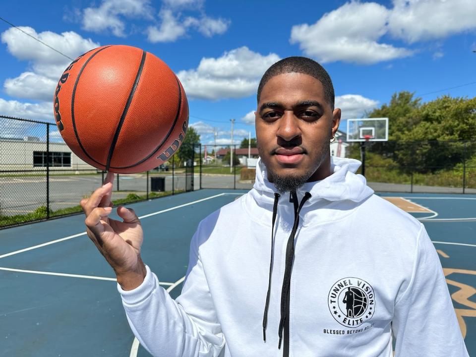 Chris Johnson is shown at the North Preston Community Centre Basketball Court where his first anti-racism tournament was held.