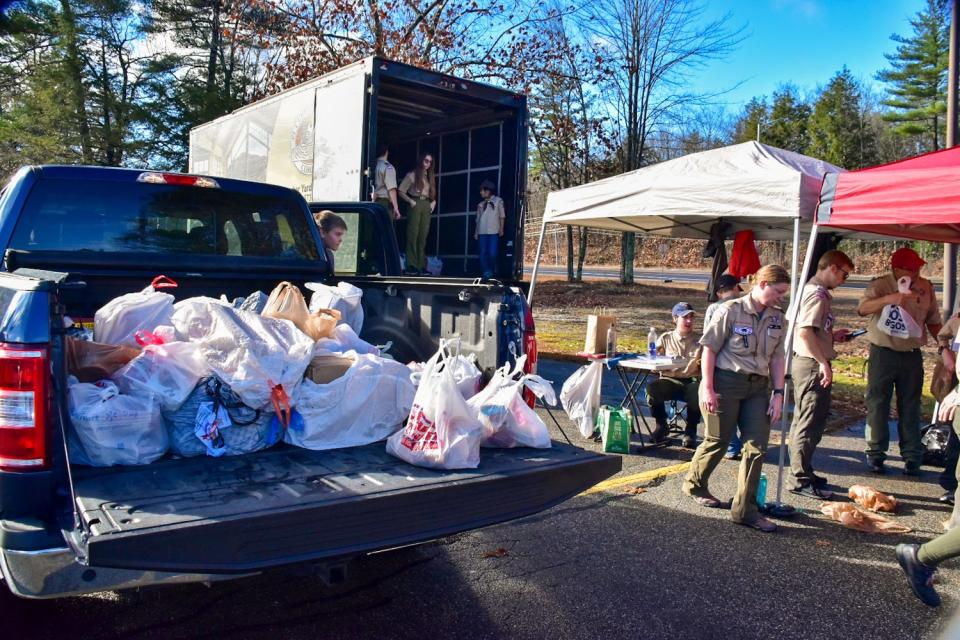 On Saturday, Nov. 12, 2022, Scouts from the Daniel Webster Council–Boy Scouts of America completed the DWC-BSA’s 35th annual Scouting for Food Week in New Hampshire.