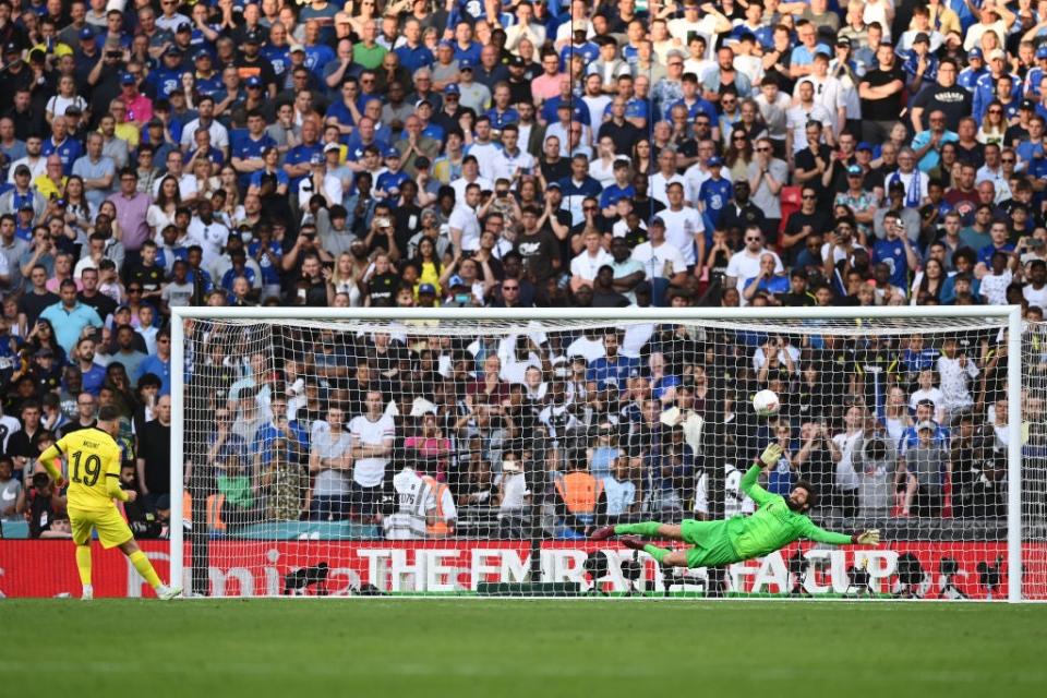 Alisson saves from Mason Mount in sudden death (Getty Images)