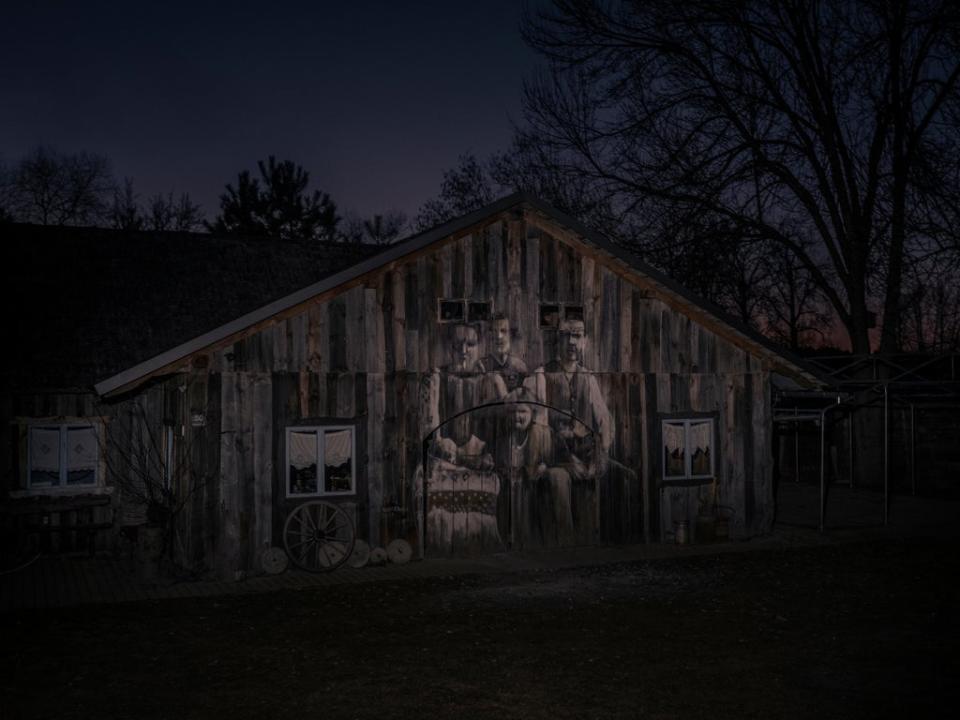 Chutor Gorajec guest house, located in a tiny hamlet near Poland’s border with Ukraine, which has been transformed into a refugee shelter by Marina Sestasvili-Piotrowska and her family (Francesco Pistilli)