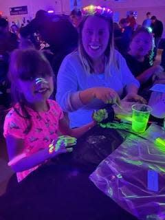 More than 200 guests including students and their families enjoyed the STEM and Math activities at B.L. Miller’s Glow Night.
