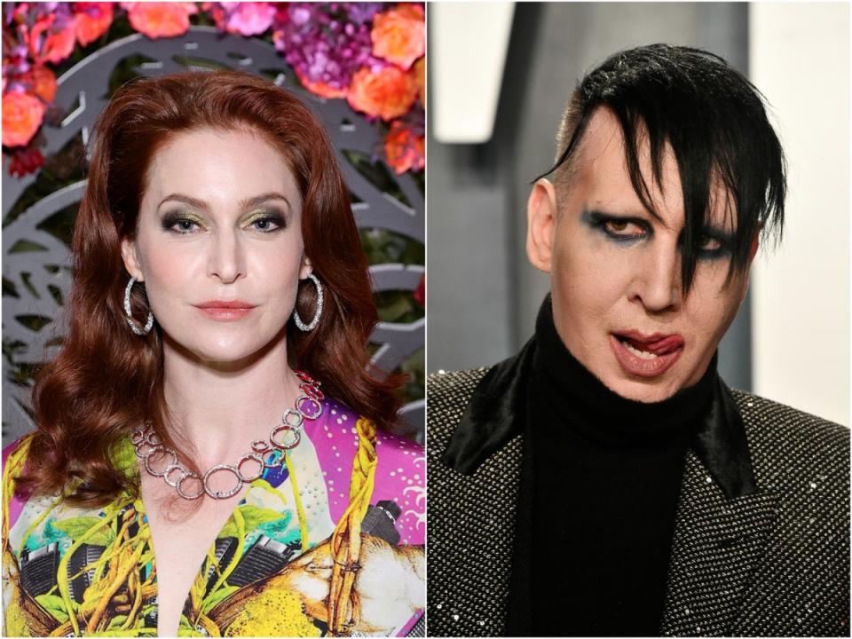 Esme Bianco and Marilyn Manson (Getty Images)