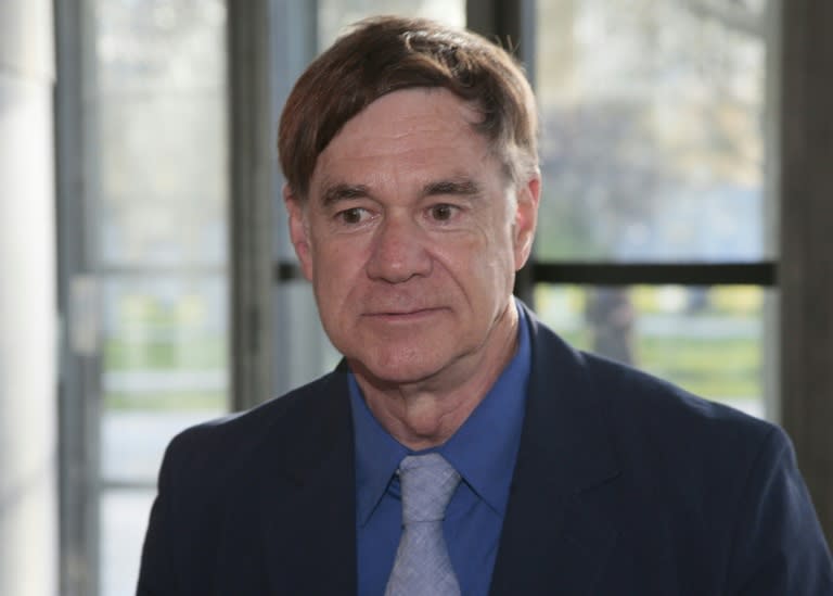US director Gus van Sant attends the opening of an exhibition at Cinematheque Francaise in Paris on April 11, 2016