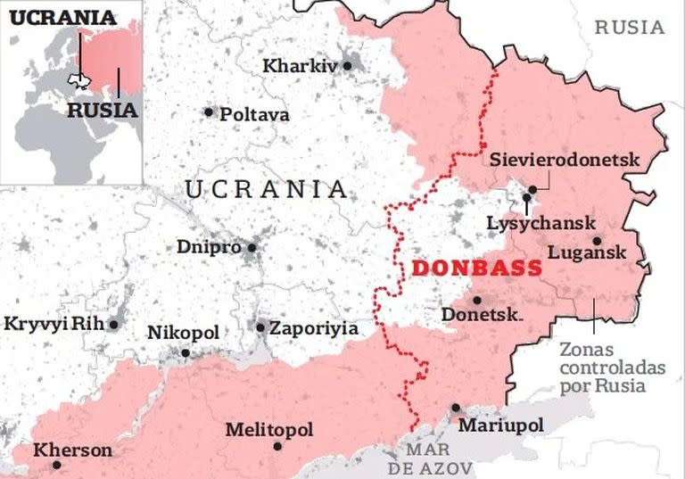 Los avances rusos en el Donbass