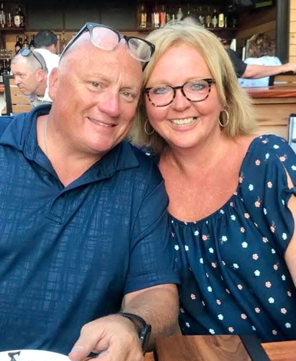 Longtime Honesdale basketball coach Mike Birmelin passed away Saturday after a brief, courageous battle with pancreatic cancer. Mike is pictured here with Kelly, his beloved wife of 28 years