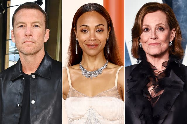 <p>Dave Benett/Getty ; Arturo Holmes/Getty ; Alberto Rodriguez/Variety/Getty</p> Left: Sam Worthington attends the Hermes' SS24 Men's Show at Palais D'iena on June 24, 2023 in Paris, France. Center: Zoe Saldana attends the 95th Annual Academy Awards on March 12, 2023 in Hollywood, California. Right: Sigourney Weaver arrives at the 2023 Vanity Fair Oscar Party on March 12, 2023 in Beverly Hills, California