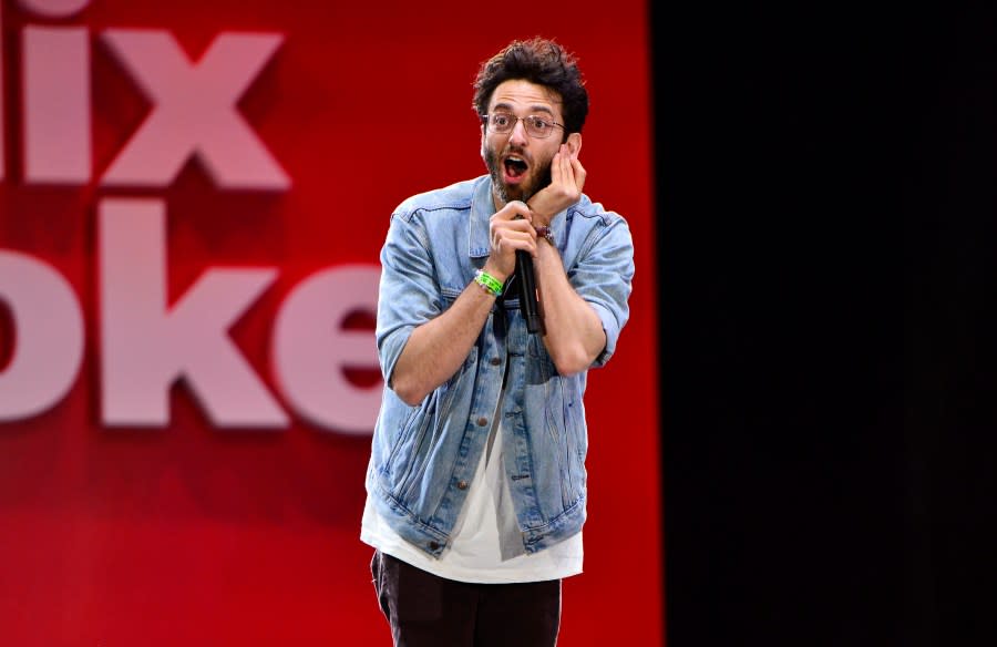 LOS ANGELES, CALIFORNIA – MAY 04: Gianmarco Soresi performs onstage during Netflix Is A Joke Festival: Outside Joke at Hollywood Palladium on May 04, 2024 in Los Angeles, California. (Photo by Jerod Harris/Getty Images for Netflix)